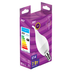 Лампа светодиодная Rev E14 2700К 7 Вт 180-240 В свеча на ветру матовая - фото 2