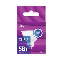 Лампа светодиодная Rev GU5.3 4000К 5 Вт 400 Лм 180-240 В рефлектор MR16 прозрачная - фото 4