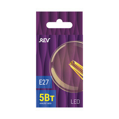 Лампа светодиодная филаментная Rev E27 2700К 5 Вт 515 Лм 220 В шар G95 прозрачная - фото 4