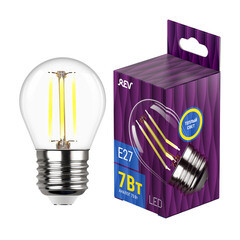 Лампа светодиодная филаментная Rev Ritter E27 2700К 7 Вт 1200 Лм 220 В шар G45 прозрачная - фото 2