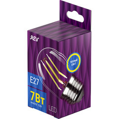 Лампа светодиодная филаментная Rev Ritter E27 2700К 7 Вт 1200 Лм 220 В шар G45 прозрачная - фото 6