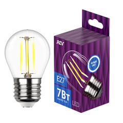 Лампа светодиодная филаментная Rev Ritter E27 4000К 7 Вт 1260 Лм 220 В шар G45 прозрачная - фото 8