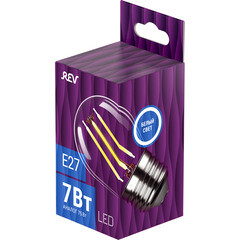 Лампа светодиодная филаментная Rev Ritter E27 4000К 7 Вт 1260 Лм 220 В шар G45 прозрачная - фото 5