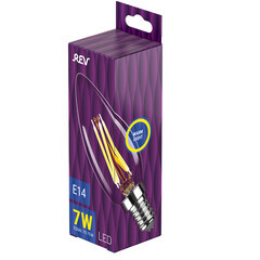 Лампа светодиодная филаментная Rev Ritter E14 2700К 7 Вт 695 Лм 220 В свеча прозрачная - фото 2