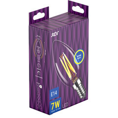 Лампа светодиодная филаментная Rev Ritter E14 2700К 7 Вт 695 Лм 220 В свеча прозрачная - фото 3