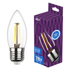 Лампа светодиодная филаментная Rev E27 4000К 7 Вт 730 Лм 220 В свеча С37 прозрачная - фото 2