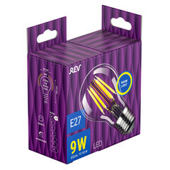 Лампа светодиодная филаментная Rev Ritter E27 2700К 9 Вт 545 Лм 220 В груша A60 прозрачная - фото 3