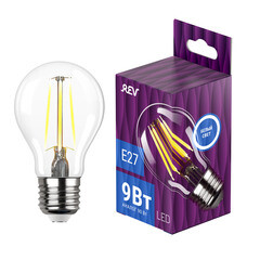 Лампа светодиодная филаментная Rev Ritter E27 4000К 9 Вт 900 Лм 220 В груша A60 прозрачная - фото 8