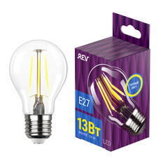 Лампа светодиодная филаментная Rev Ritter E27 2700К 13 Вт 730 Лм 220 В груша A60 прозрачная - фото 8