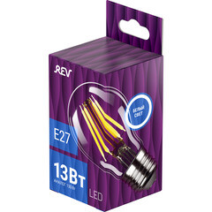 Лампа светодиодная филаментная Rev Ritter E27 4000К 13 Вт 1260 Лм 220 В груша A60 прозрачная - фото 5