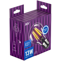 Лампа светодиодная филаментная Rev Ritter E27 4000К 13 Вт 1260 Лм 220 В груша A60 прозрачная - фото 2