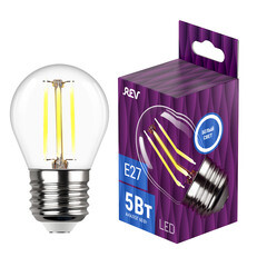 Лампа светодиодная филаментная Rev E27 4000К 5 Вт 545 Лм 180-230 В шар прозрачная - фото 8