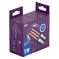 Лампа светодиодная филаментная Rev E27 4000К 5 Вт 545 Лм 180-230 В шар прозрачная - фото 3