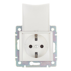 Розетка Legrand Valena встраиваемая белая с крышкой (694270) - фото 4