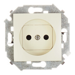 Изображение товара Розетка Simon 15 встраиваемая слоновая кость со шторками (1591444-031)