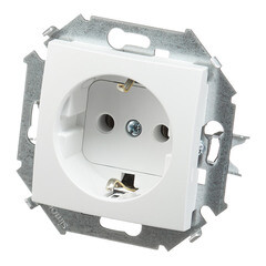 Розетка Simon 15 встраиваемая белая (1591432-030) - фото 2