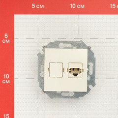 Розетка телефонная Simon 15 встраиваемая слоновая кость RJ11 (1591480-031) - фото 2
