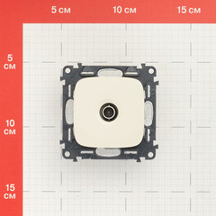 Розетка телевизионная Legrand Valena Allure встраиваемая слоновая кость (753851) - фото 2