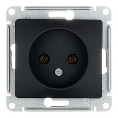 Изображение товара Розетка Systeme Electric Glossa встраиваемая антрацит (GSL000741)