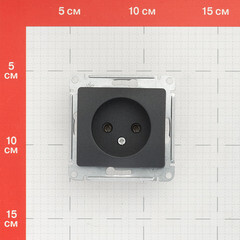 Розетка Systeme Electric Glossa встраиваемая антрацит (GSL000741) - фото 2