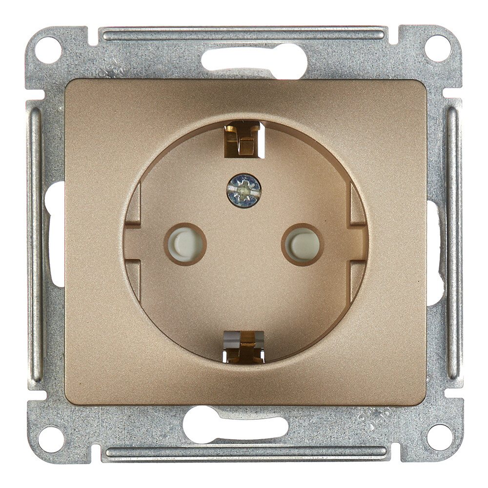 Изображение товара Розетка Systeme Electric Glossa титан со шторками