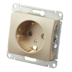 Розетка Systeme Electric Glossa встраиваемая титан со шторками (GSL000445) - фото 4