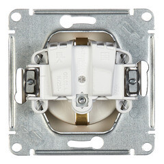 Розетка Systeme Electric Glossa встраиваемая титан со шторками (GSL000445) - фото 3