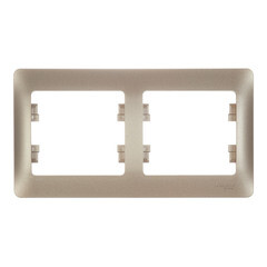 Изображение товара Рамка Systeme Electric Glossa двухместная титан (GSL000402)