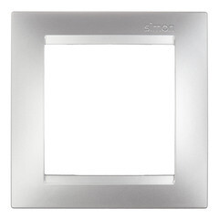 Рамка Simon 15 одноместная алюминий (1500610-033) - фото 1