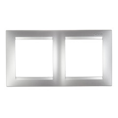 Рамка Simon 15 двухместная алюминий (1500620-033) - фото 1