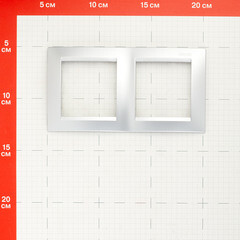 Рамка Simon 15 двухместная алюминий (1500620-033) - фото 2