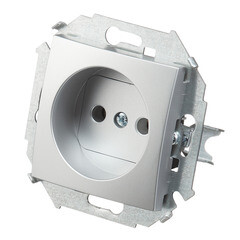 Розетка Simon 15 встраиваемая алюминий (1591431-033) - фото 4