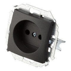 Розетка Simon 15 встраиваемая графит (1591431-038) - фото 4