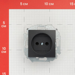 Розетка Simon 15 встраиваемая графит (1591431-038) - фото 3