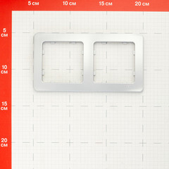 Рамка Hegel Master двухместная серебро (Р402-06) - фото 2