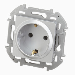 Розетка Legrand Inspiria встраиваемая алюминий (673722) - фото 2