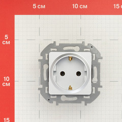 Розетка Legrand Inspiria встраиваемая алюминий (673722) - фото 4