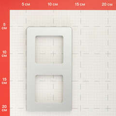 Рамка Legrand Inspiria двухместная алюминий (673942) - фото 2