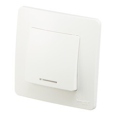 Выключатель Systeme Electric Blanca одноклавишный встраиваемый молочный с подсветкой (BLNVS010112) - фото 4