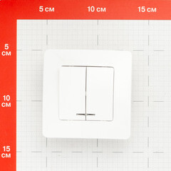 Выключатель Systeme Electric Blanca двухклавишный встраиваемый молочный с подсветкой (BLNVS010512) - фото 2