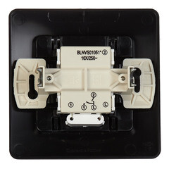 Выключатель Systeme Electric Blanca двухклавишный встраиваемый антрацит с подсветкой (BLNVS010516) - фото 2