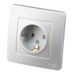 Розетка Systeme Electric Blanca встраиваемая алюминий (BLNRS001013) - фото 4