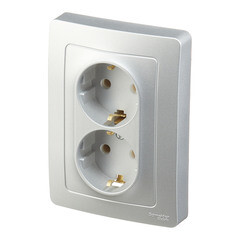 Розетка Systeme Electric Blanca встраиваемая алюминий (BLNRS001023) - фото 4