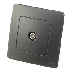 Розетка телевизионная Systeme Electric Blanca встраиваемая антрацит (BLNTS000016) - фото 2