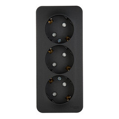 Розетка Systeme Electric Blanca накладная антрацит со шторками (BLNRA011316) - фото 1