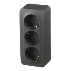 Розетка Systeme Electric Blanca накладная антрацит со шторками (BLNRA011316) - фото 4