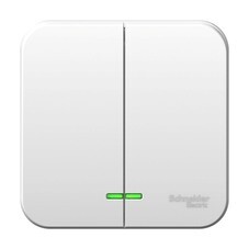 Выключатель Systeme Electric Blanca двухклавишный накладной белый с подсветкой (BLNVA065111)