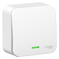 Выключатель Systeme Electric Blanca одноклавишный накладной белый с подсветкой (BLNVA101101)