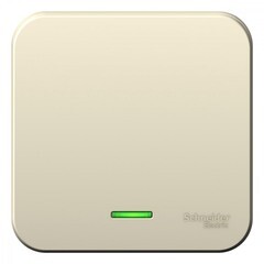 Изображение товара Выключатель Systeme Electric Blanca одноклавишный накладной молочный с подсветкой (BLNVA101112)