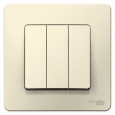 Выключатель Systeme Electric Blanca трехклавишный встраиваемый молочный (BLNVS100502)